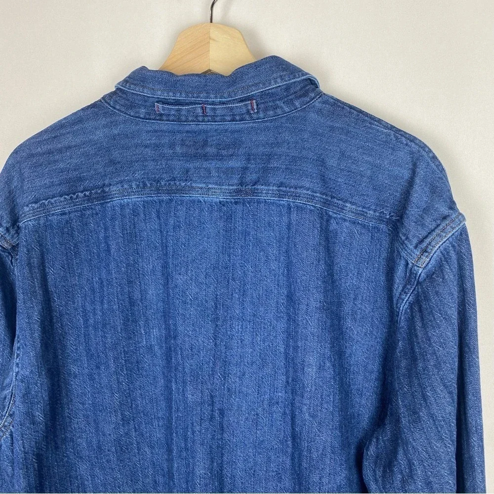 Banana Republic Men's Denim Striped Shirt Jacket Size X-Large‎